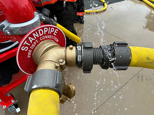 SpeedSwivel installed on standpipe